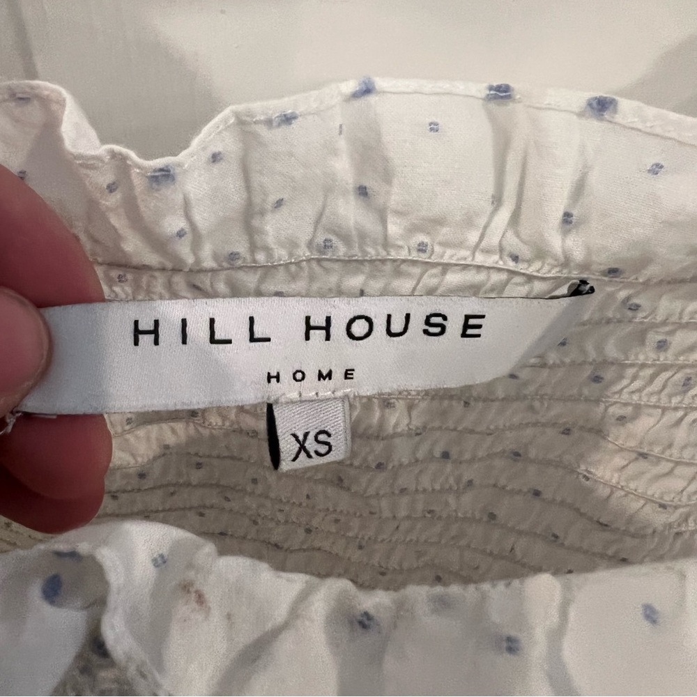 Hill House Home Ellie Nap Dress White with Blue Swiss Dots Coastal Grandma - Picture 5 of 6